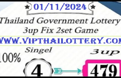 Thailand Government Lottery Single Fix 2Set Game 01-11-2024