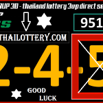 Thailand Lottery 3up Direct Only One Set Pass 01 November 2024