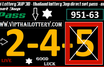 Thailand Lottery 3up Direct Only One Set Pass 01 November 2024