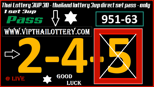 Thailand Lottery 3up Direct Only One Set Pass 01 November 2024