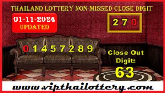 Thailand Lottery Down Non-missed Close Digit 01-11-2024