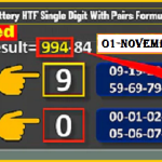 Thailand Lottery HTF Single Digit Pairs Non-Miss 1 November 2024