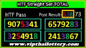 Thailand Lottery HTF Straight Set Total Pass 16-10-2567