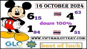 Thailand Lottery Today First Down Digit 100% Accurate 16-10-2024