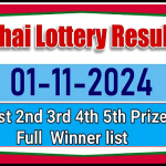 Thai Lottery Result Live Full Winner List Prize 01-11-2024