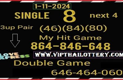 Thai Lottery Single Pair Hit Double Game 16-11-2024