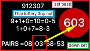 Thailand Lottery Down Set 3up Cut Set Pass Pairs 16-11-2024