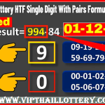 Thailand Lottery HTF Single Digit Pairs Formula Non Miss 01-12-24