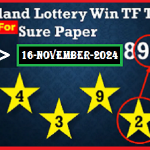 Thailand Lottery Sure Paper Win TF Totals 16 November 2024