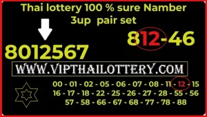 Thai Lottery 100% Sure Namber 3up Pair Set Final Tip 30-12-2024