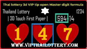 Thai Lottery 3d Vip Tip Open Master Digit Formula 01-03-2025