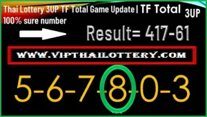 Thai Lottery 3up Sure Number TF Total Game Update 16-12-2024