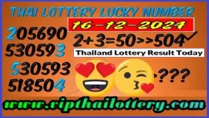 Thai Lottery Win Lucky Number Sxline Vip Tips 16-12-2024