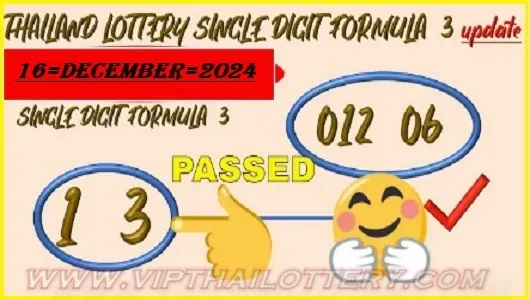 Thai Lotto Vip Total 3up Single Digit Formula 30 December 2024