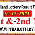 Thailand Lottery Result Today Prize Winner List 16-12-2024