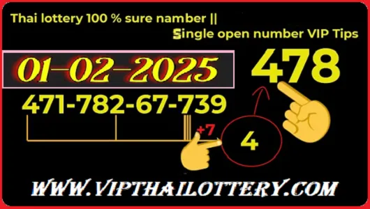 Thai Lottery 100% Sure Namber Open Single Vip Tips 01-02-2025