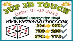 Thailand Lottery Tips Final 3up 3d Touch Game 01-02-2025