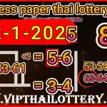 Thai Lottery Today Vip Guess Paper Sure Namber 02-1-2025