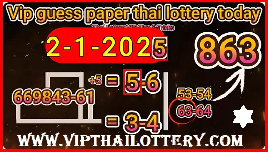 Thai Lottery Today Vip Guess Paper Sure Namber 02-1-2025