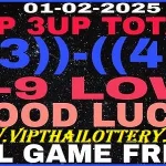 Thai Lottery Vip 3up Total Free Game 100% Sure Result 1-2-2025