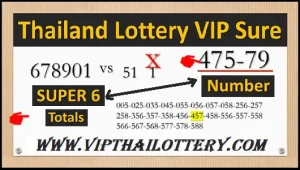 Thailand Lottery Vip Sure Number Super Six Totals 17-01-2025