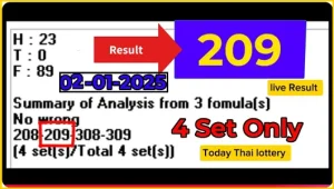 Today Thai Lottery Four Set Analysis Formula Live Result 1-2-2025