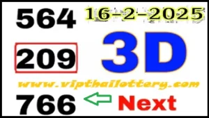 Thai Lottery 3d Vip Tip Last Paper Today 3up Game 16-02-2025