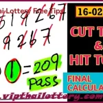 Thai Lottery Cut Hit Total Final Calculations Free Tips 16-02-2025