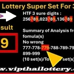 Thai Lottery Super Set HTF Sure 3up Digits 16th February 2025