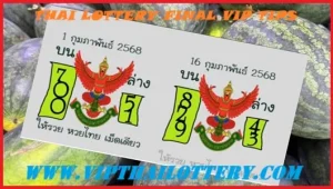 Thai Lottery Today Final Vip Tips Total Open Paper 16-02-2025