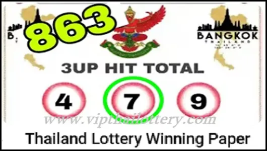 Thailand Lottery Winning Paper Bangkok 3up Hit Total 01-03-2025