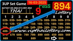 Thai Lotto Vip Total up Set Game Pass New Paper 16-03-2025