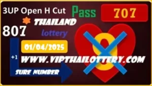 Thailand Lottery 3up Open H Cut Pass Sure Number 01 April 2025