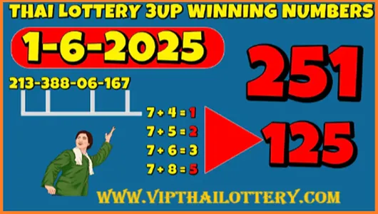 Thai Lottery 3up Pair 100% Sure Winning Namber 01 June 2025
