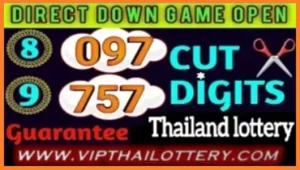 Thai Lottery Direct Down Game 100% Cut Digits Tip 01-06-2025