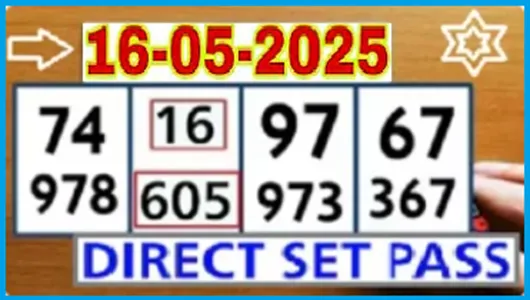 Thai Lottery Direct Set Total Pass VIP Final Number 16-05-2024