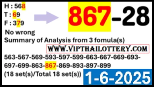 Thai Lottery Full Set Special Pair VIP Magazine Update 01.06.2025