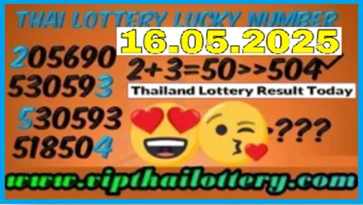 Thailand Lottery Win Lucky Number Sxline Vip Tips 16-05-2025
