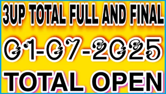 3D Thai Lottery Result Master Live Open Formula 01-7-2025
