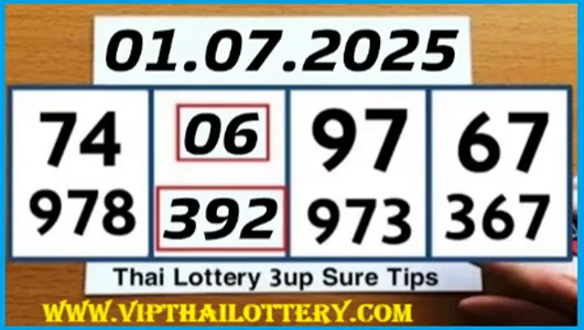 Thai Lottery 3up Sure Number Vip Not Miss Papers 01-07-2025