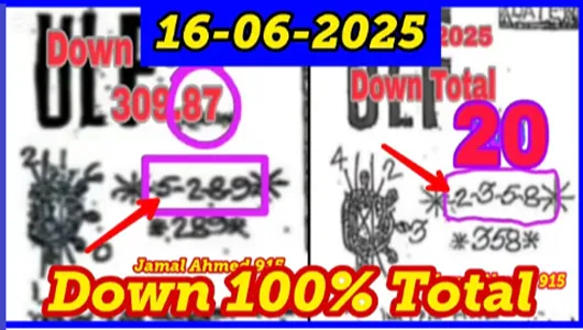Thai Lottery Down Total Open Vip Special Win Tips 16-06-2025