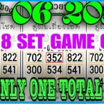 Thai Lottery Only One Set Total Down Game Win Result