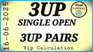 Thai lottery Single Open 3up Pairs Vip Calculation 16th June 2025