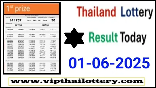 Thailand Lottery Result Full Chart First Prize 01-06-2025