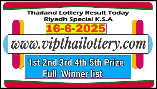 Thailand Lottery Result Riyadh Special 16-6-2025