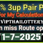 Thailand Lotto Open 100% Sure Number Non Miss Pair 01 July 2025