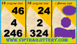 Thai Government Lottery Winning Draw Vip Game 01.8.2025