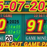 Thai Lottery Down Total Cut Non Miss Game Open 16.July.2025