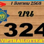Thai Lottery Fully 3up Direct Set Total Pass Game 01-August-2568