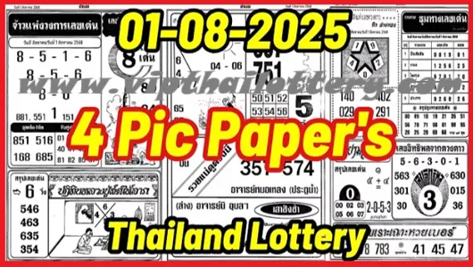 Thailand Lottery First Paper Bangkok Tips Revealed 01-08-2025